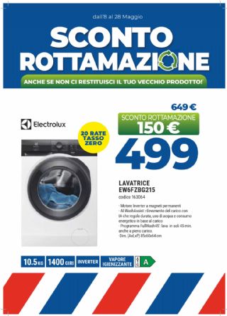 LAVATRICE ELECTROLUX EW6FZBG215 10.5KG